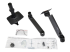 Ergotron LX - Mounting kit (articulating arm, desk clamp mount, grommet mount, 8" pole) - Left-angle